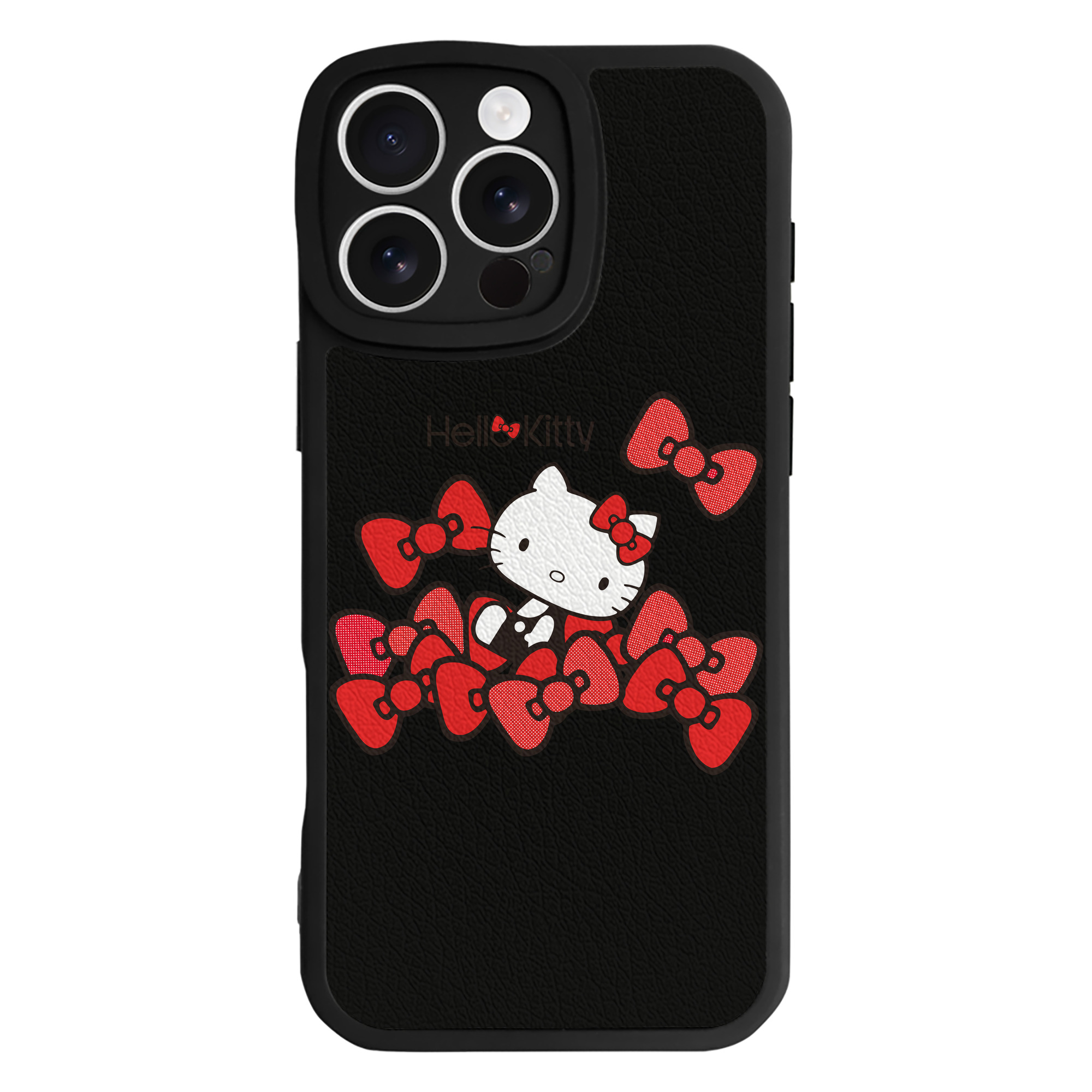（画像用） Hello Kitty ハローキティ 【iPhone 16シリーズ対応】シリコンスマホケース（レザー調） 材質：シリコン